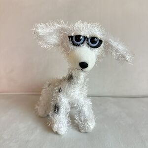 Twisted Whiskers Spot Puppy Dog Plush Stuffed Animal 16" White Black Poseable